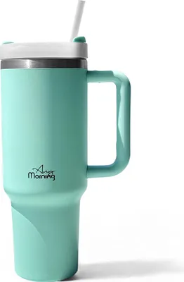Immagine prodotto di Any Morning SI2440217 Tazza thermos 1200 ml verde mare, acciaio inox a doppio strato, coperchio a prova di perdite, 9 ore di caldo, 12 ore di freddo, 40,58 once