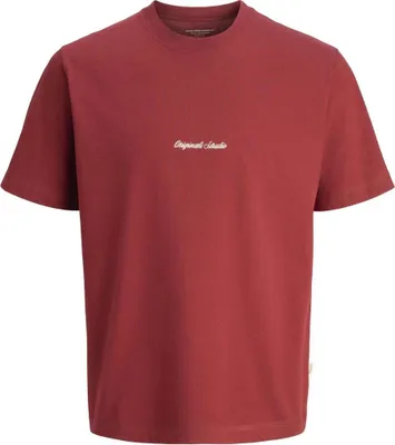 Image de JACK&JONES ORIGINALS, t-shirt Jornorrebro, manches courtes, col rond, couleur rouge "Tibétain", taille XL