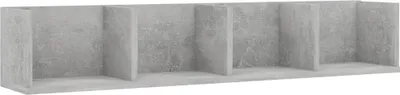 Obrázok produktu pre vidaXL Nástenná polica na CD Betónová sivá 100x18x18 cm Drevo Materiál