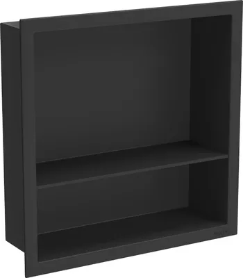 Image de Mexen X-Wall-R étagère à encastrer avec collier et tablette 30 x 30 cm, Noir - 1970303010S