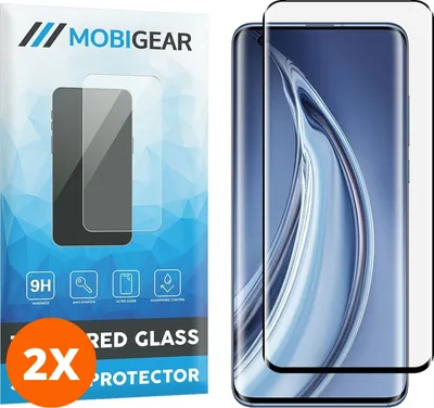 Produktbild von Mobigear Premium 4.99 Xiaomi Mi 10 Pro Panzerglas Gehärtetes Glas Displayschutz - Hüllenfreundlich - Schwarz (2er Pack)