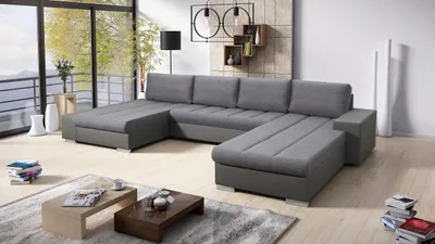 Zdjęcie produktu dla Sofa rozkładana VERONA U Zestaw wypoczynkowy U z funkcją spania i pojemnikiem na pościel