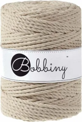 Produktbild von Bobbiny 3PLY Macramé Rope 5 mm 100 m Beige Schnur