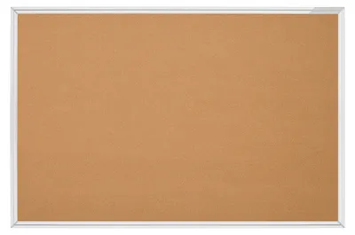 Kork-Pinnwand, Aluminiumrahmen, 90 x 60 cm, natur