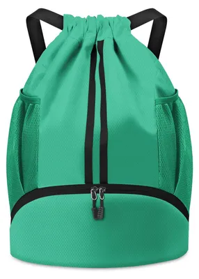 Produktbild von BROTOU Sporttas für das Fitnessstudio, Fußballtasche, Rucksack mit Kordelzug, verstellbarer Kordelzug. Wasserdichte Sporttasche für Herren, Damen, Kinder und Jugendliche