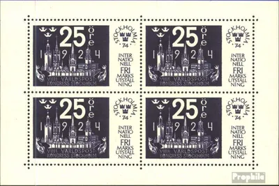 Produktbild von Briefmarken Schweden 1974 Mi Block3 postfrisch STOCKHOLMIA 74