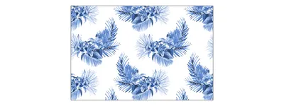 Zdjęcie produktu dla Fototapeta abstrakcyjne niebieskie Liście tropikalne Egzotyczne Do Salonu z modnym efektem 3D 180x120cm