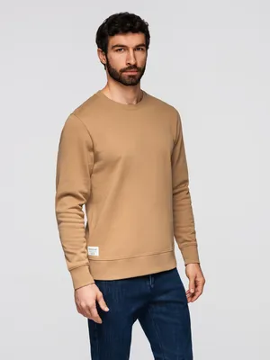 Immagine prodotto di OMBRE Felpa da uomo Basic a girocollo e maniche lunghe OM-SSBN-0271 color caffè XXL