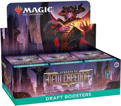 Produktbild von Wizards of the Coast, Magic: the Gathering Streets of New Capenna Draft-Booster Display, 36 Booster, englisch, 124x206x71mm (BxTxH), inkl. 1 Box-Topper-Foilkarte