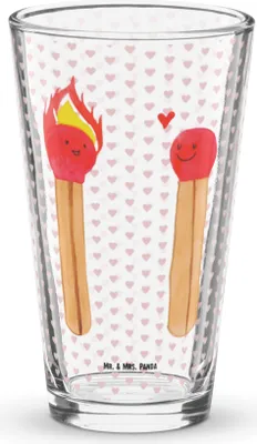 Produktbild von Mr. & Mrs. Panda Trinkglas Streichhölzer - Transparent - Geschenk, Tumbler, Cocktailglas, Liebesgeschenk, Freundin, Longdrinkglas, Wasserglas, Bierglas, Glas