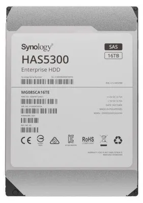Zdjęcie produktu dla Synology HAS5300-16T, 16 TB, 7200 RPM, 512 MB, 3.5", SAS