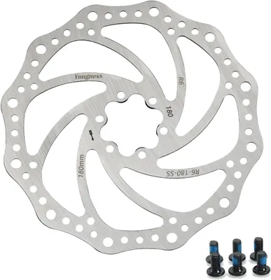 Produktbild von Scheibenbremse 203 mm, Stahl, 6-Loch, Edelstahl Bremsscheibe für Mountainbike und Rennrad