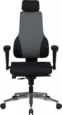 Produktbild von Schreibtischstuhl in schwarz/grau mit Synchronmechanik B/H/T ca. 63/149/63cm