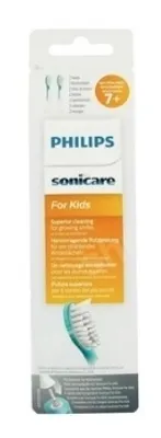 Produktbild von Philips Sonicare For Kids HX6042/33 Standard-Bürstenköpfe für Schallzahnbürste, 2 Stück(e), Blau, Weiß, Medium, Gummi