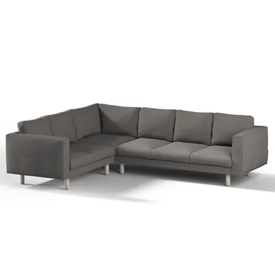 Produktbild von Dekoria Bezug für Norsborg 5-Sitzer Ecksofa, dunkelgrau, Norsborg 5-Sitzer Ecksofabezug