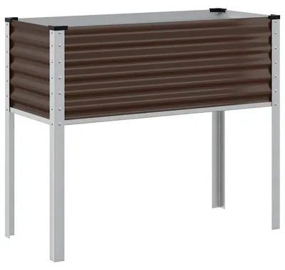 Produktbild von vidaXL Garten-Pflanzgefäß Braun 100 x 45 x 90 cm Stahl