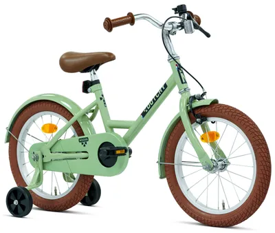 Produktbild von Nogan Dutchy Kinderfahrrad 16 Zoll Grün | Komplett mit Stützräder
