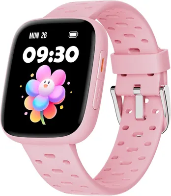 Produktbild von Smartwatch für Mädchen und Teenager mit Schrittzähler, 24/7-Pulsmessung, Wecker, wasserdicht bis 30 m, Schlafüberwachung, Puzzlespiele,