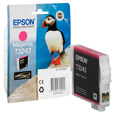 Obrázok produktu pre Epson T3243 Magenta, Purpurová, Atrament na pigmentovej báze, 14 ml, 1 kusov, 980 strany