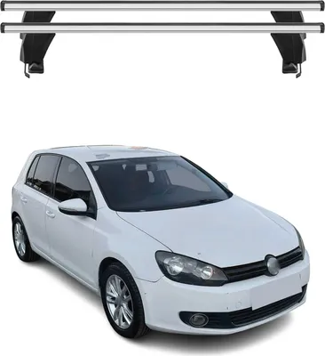 Image de Menabo Barres de toit Transversales pour VW Golf VI 2008-2012 Alu Gris 5 portes