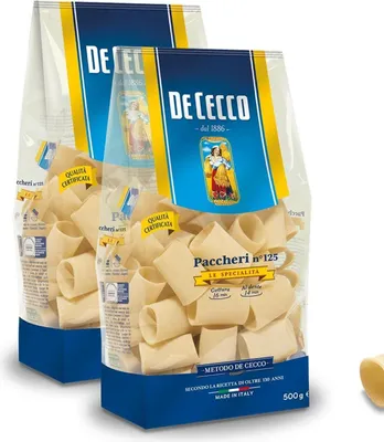 Produktbild von 3x De Cecco Nudeln 'Paccheri' n.125, 500 g