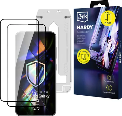 Zdjęcie produktu dla 2x Mocne szkło hartowane z aplikatorem 3mk Hardura 9H Samsung Galaxy S23 5G