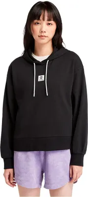 Produktbild von Timberland Stack Logo Loop Back Kapuzenpullover Schwarz XS Frau Schwarz XS