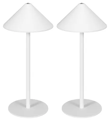 Image de Lot de 2 lampes de table HOMCOM rechargeables via USB avec 3 couleurs de lumière