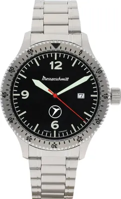 Messerschmitt ME-98152MB Herren-Fliegeruhr Stahl/Schwarz 1
