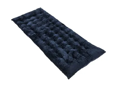 Image de COSTWAY Coton Housse de lit de camp, 7 cm d'épaisseur avec 4 sangles de fixation, multi-usage pour lit de camping, chaise longue, chaise longue de jardin, 190 x 70 cm