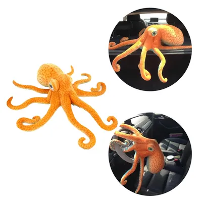 Produktbild von Plüsch Oktopus 80cm, riesiges Kuscheltier Meeresbewohner, realistisches Stofftier, Cartoon Tintenfisch Plüschfigur, Kinder Geschenk & Zimmer Deko