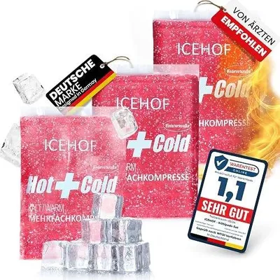 Zdjęcie produktu dla Podkładki chłodzące żelowe 3 sztuki kompres zimno ciepło regeneracja