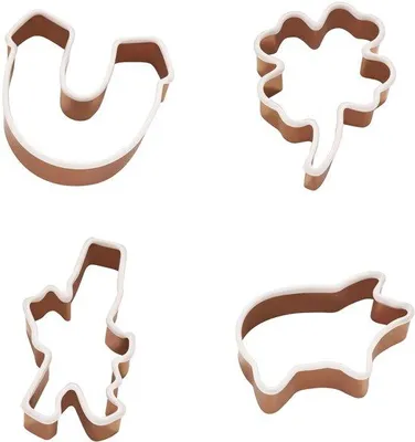 Immagine prodotto di Set di 4 simboli della fortuna in acciaio inossidabile con rivestimento in silicone