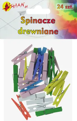 Immagine prodotto di Clip colorate in legno 4,5 cm 24 pezzi Shan SS06