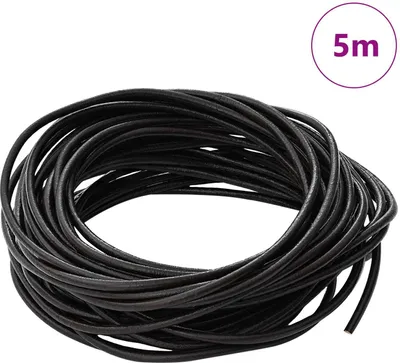 Produktbild von vidaXL Leder Schnur 1 Dunkelbraun Ø2,5 mm x 5 m Leder