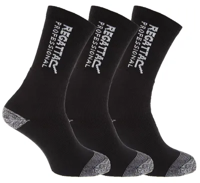 Produktbild von Regatta Herren Winter Arbeitssocken / Socken, 3er-Pack LT190 (39-44 EUR) (Schwarz)