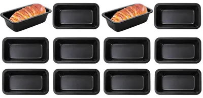 Produktbild von Brotbackform Rechteckig Antihaft Kohlenstoffstahl 15x9x5cm 6er Set