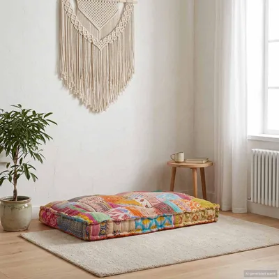 Image de Coussin pour canapé en palettes vidaXL, multicolore, 120 x 80 x 12 cm, en tissu