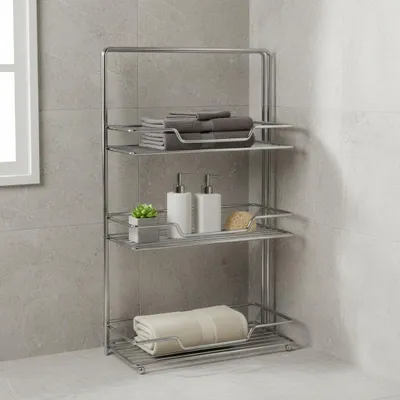 Produktbild von BADfabrik24 Edition One Standregal Escala, verchromt, 3 Böden