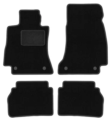 Imagen del producto de Alfombrillas de moqueta para Mercedes CLS C257 desde 2018 (sedán) – juego de 4 piezas, negras, a medida – Wielganizator LUX