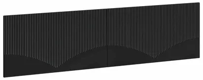Image de vidaXL Tête de lit murale HOORN, noire, en bois composite
