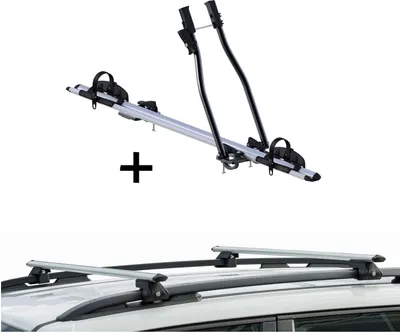 Produktbild von Fahrradträger SAGITTAR + Relingträger CRV135 kompatibel mit Jeep Grand Cherokee III 05-11