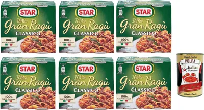 Produktbild von 6x Il Mio Gran Ragù Star Classico tomatensauce 2x180g sauce Tomatensuppe + Italian Gourmet polpa 400g