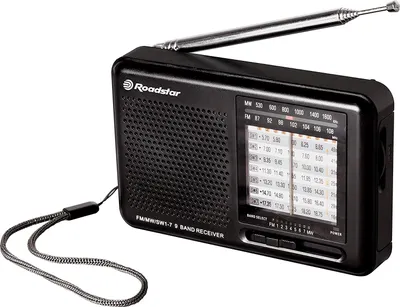 Produktbild von Roadstar TRA-2989, Tragbar, Analog, AM, FM, SW, Schwarz, Drehregler, AA