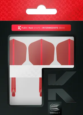 Produktbild von Target Darts K Flex Dartflights No.6 - Mittel 26mm, Rot