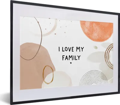 Produktbild von MuchoWow® Gerahmtes Poster Zitate - Sprichwörter - Ich liebe meine Familie - Familie 40x30 cm - Poster mit Schwarzem Bilderrahmen Wandposter Rahmen Foto Bilder - Bilderrahmen - Poster im Rahmen