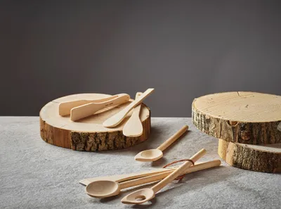 Image de Cuillère de cuisine en bois Cuillère à soupe Cuillère de cuisine DE BUYER B Bois Sauce 30 cm