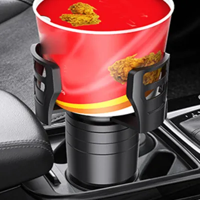 Produktbild von 4-in-1-Auto-Getränkehalter-Expander, um 360° drehbar, platzsparend, universeller multifunktionaler Getränkehalter