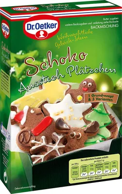 Produktbild von Oetker Schoko Ausstech-Plätzchen 500g