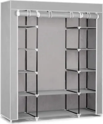 Obrázek produktu pro Massido 680001 Velká textilní skříň, 45 × 135 × 170 cm, světle šedá